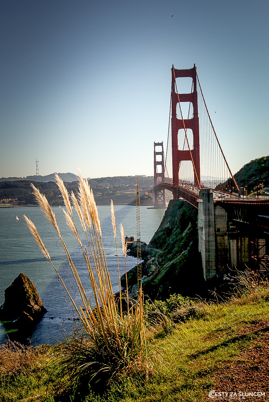 Pohled na Golden Gate Bridge z vyhlídky na jeho severním konci - Ladislav Hanousek, San Francisco