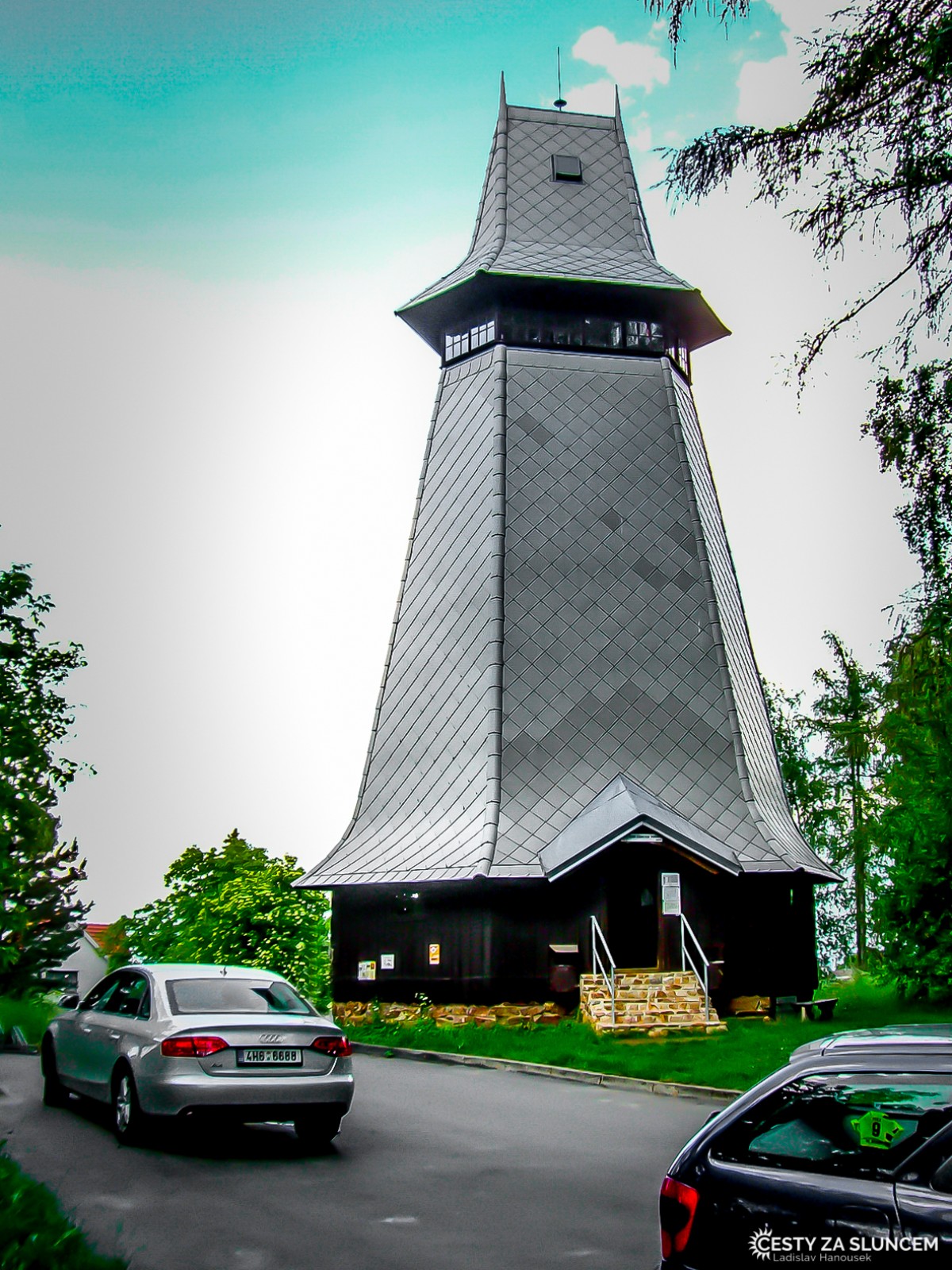 Rozhledna Hýlačka - před požárem 10.6.2011 - Ladislav Hanousek, Rozhledny