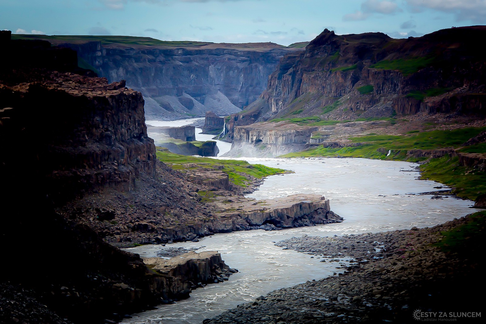 Řeka Hvítá pod vodopádem Gulfoss - Ladislav Hanousek, Island