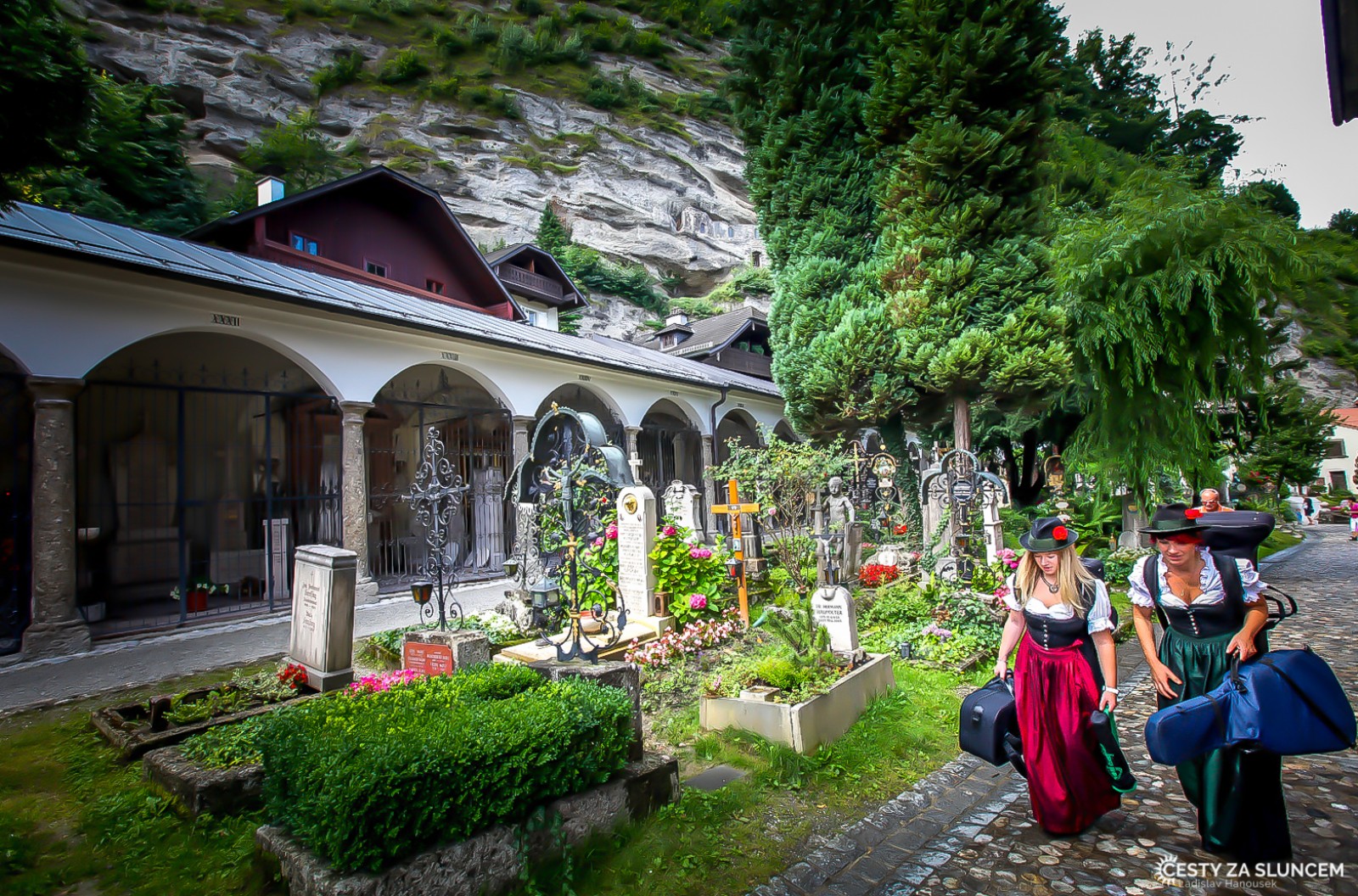 Hellbrun: zámek s parkem a s tak zvanými Vodními hrátkami... - Ladislav Hanousek, Rakousko