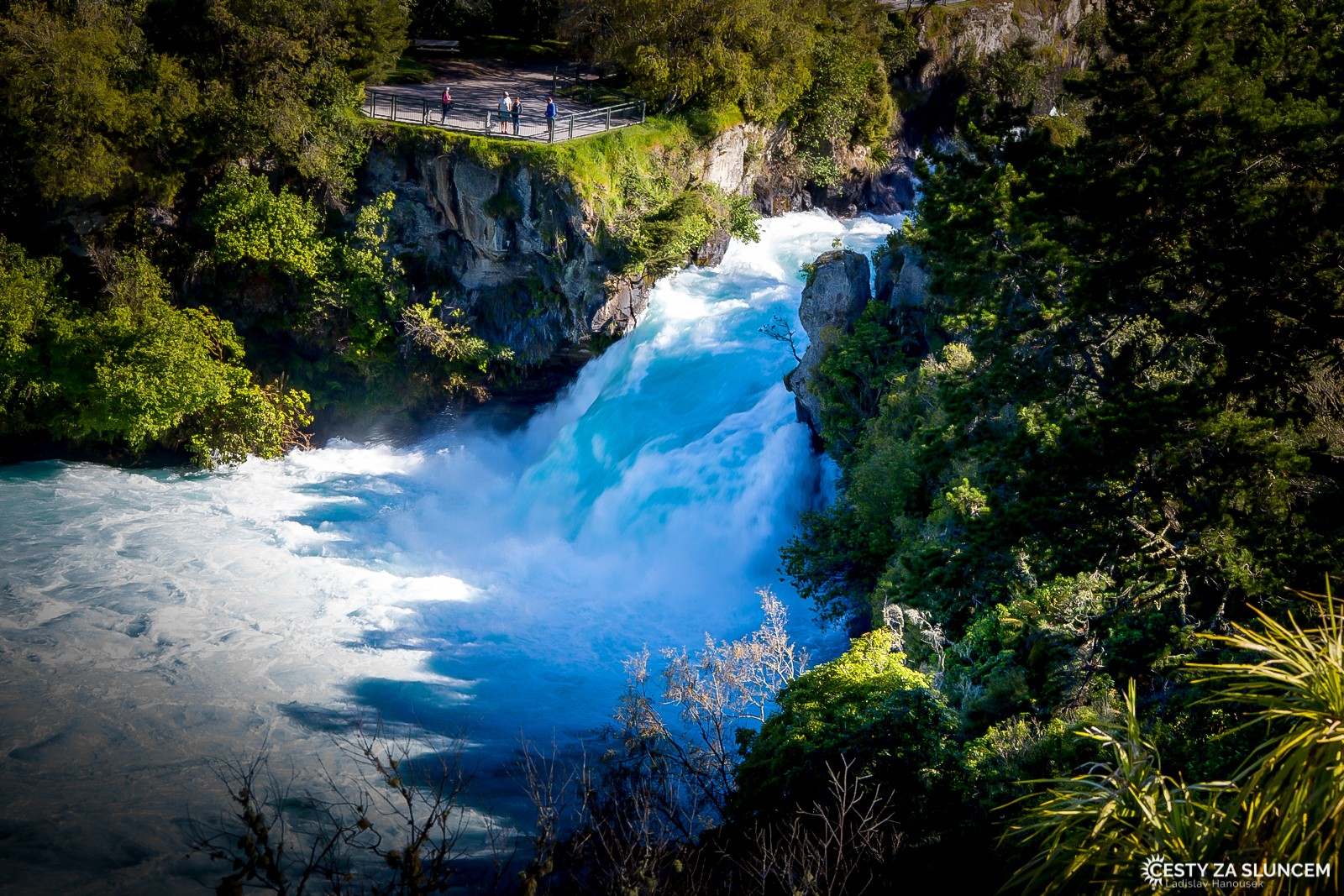 Vodopády Huka Falls severně od jezera Taupo - Ladislav Hanousek, Nový Zéland - Severní ostrov