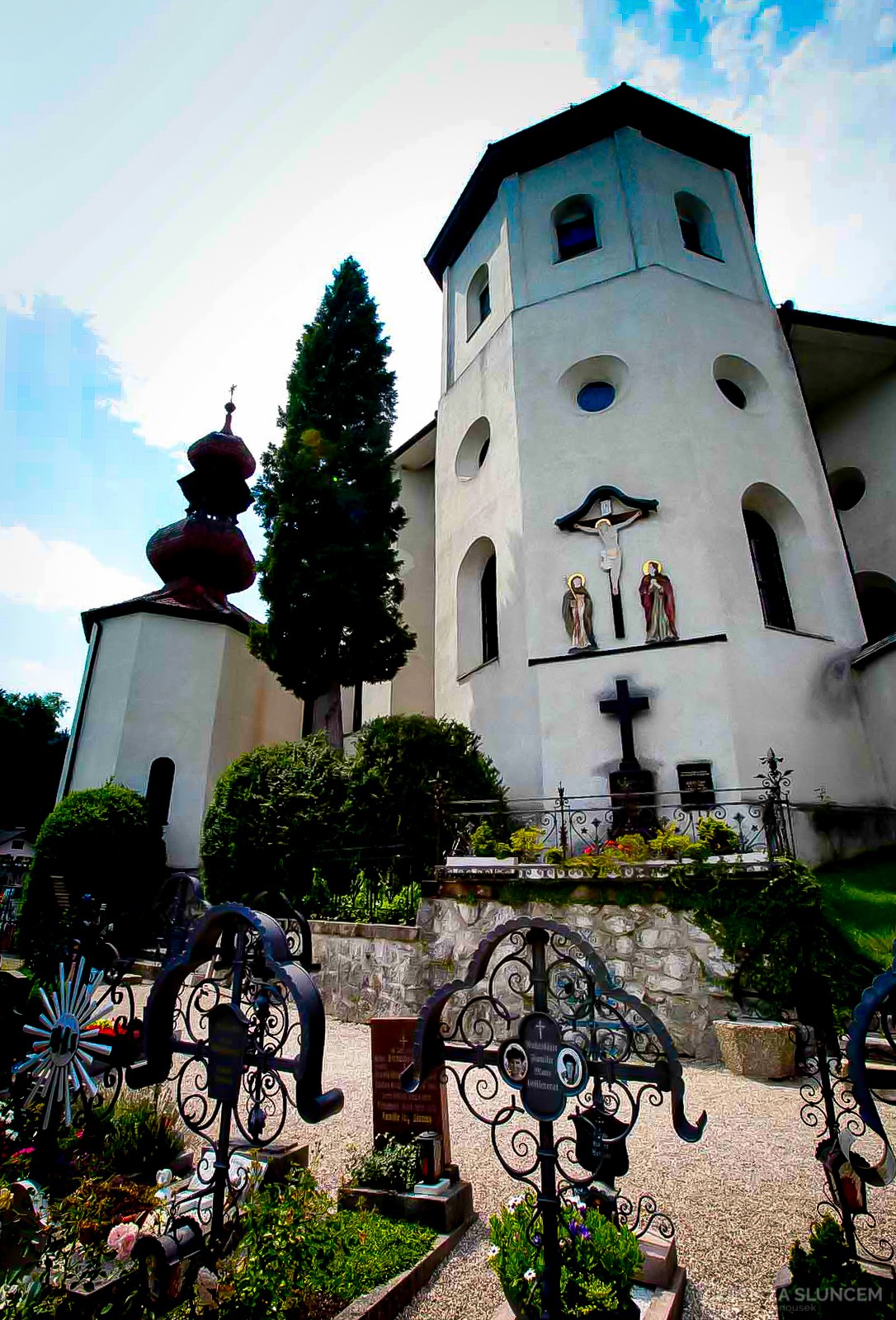 Traunkichen - starý kostel a hřbitov - Ladislav Hanousek, Rakousko