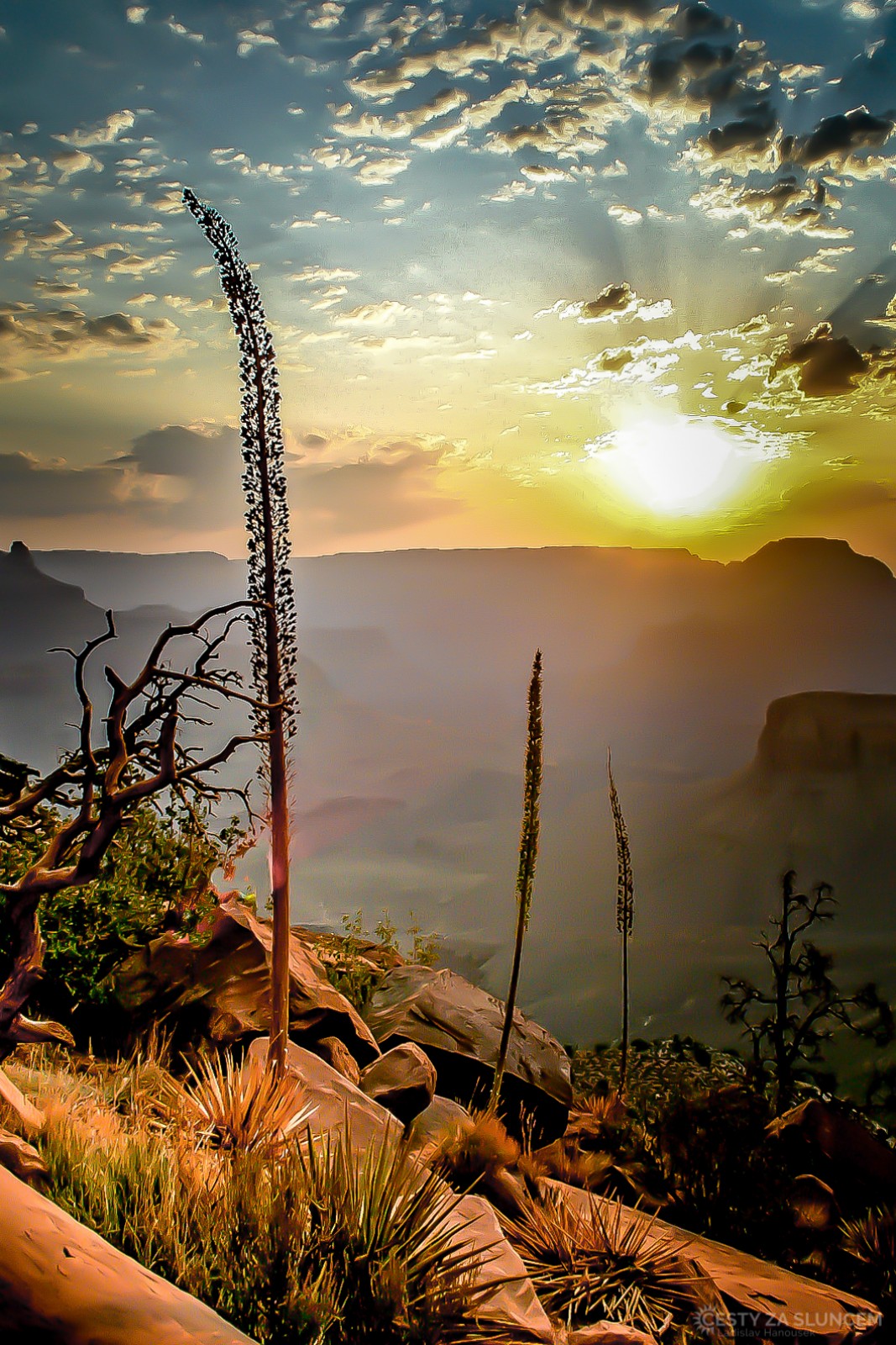 Měli bychom spěchat, abychom využili ranního chladu, ale nejde než se chvílemi zastavit a obdivovat tu úžasnou přírodu - Ladislav Hanousek, Grand Canyon NP - Cesta k řece Colorado