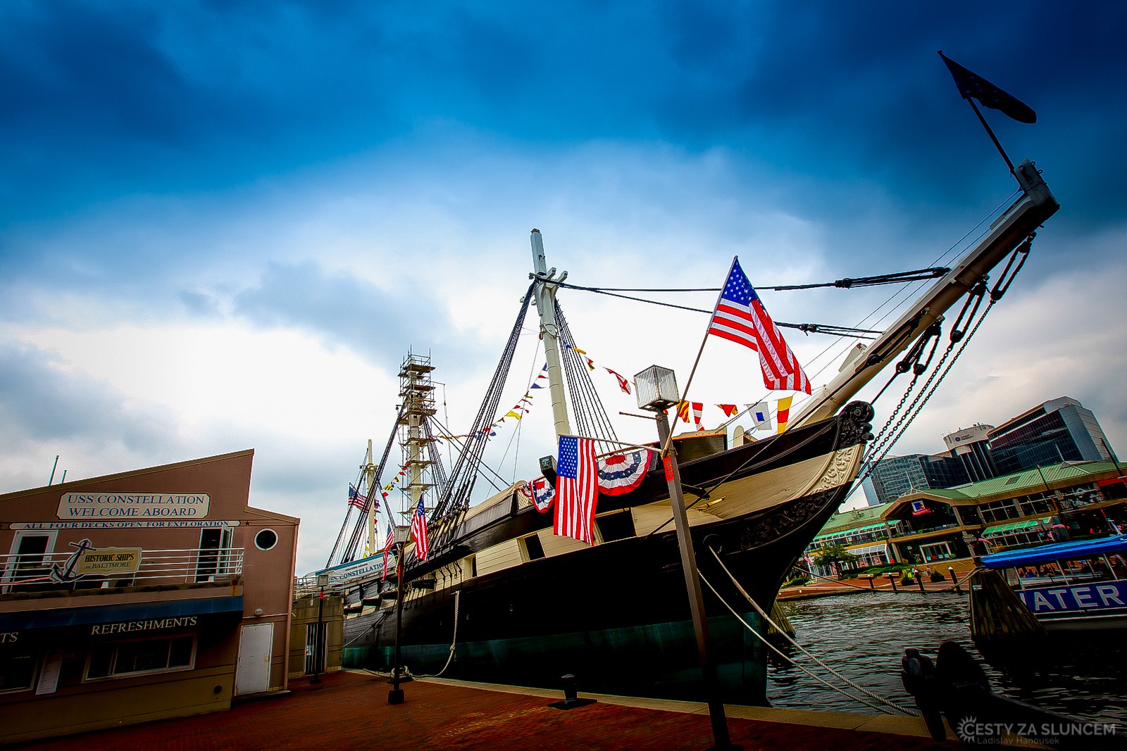 Nejznámější historickou lodí v muzeu je korveta USS Constellation z roku 1854. - Ladislav Hanousek, Maryland
