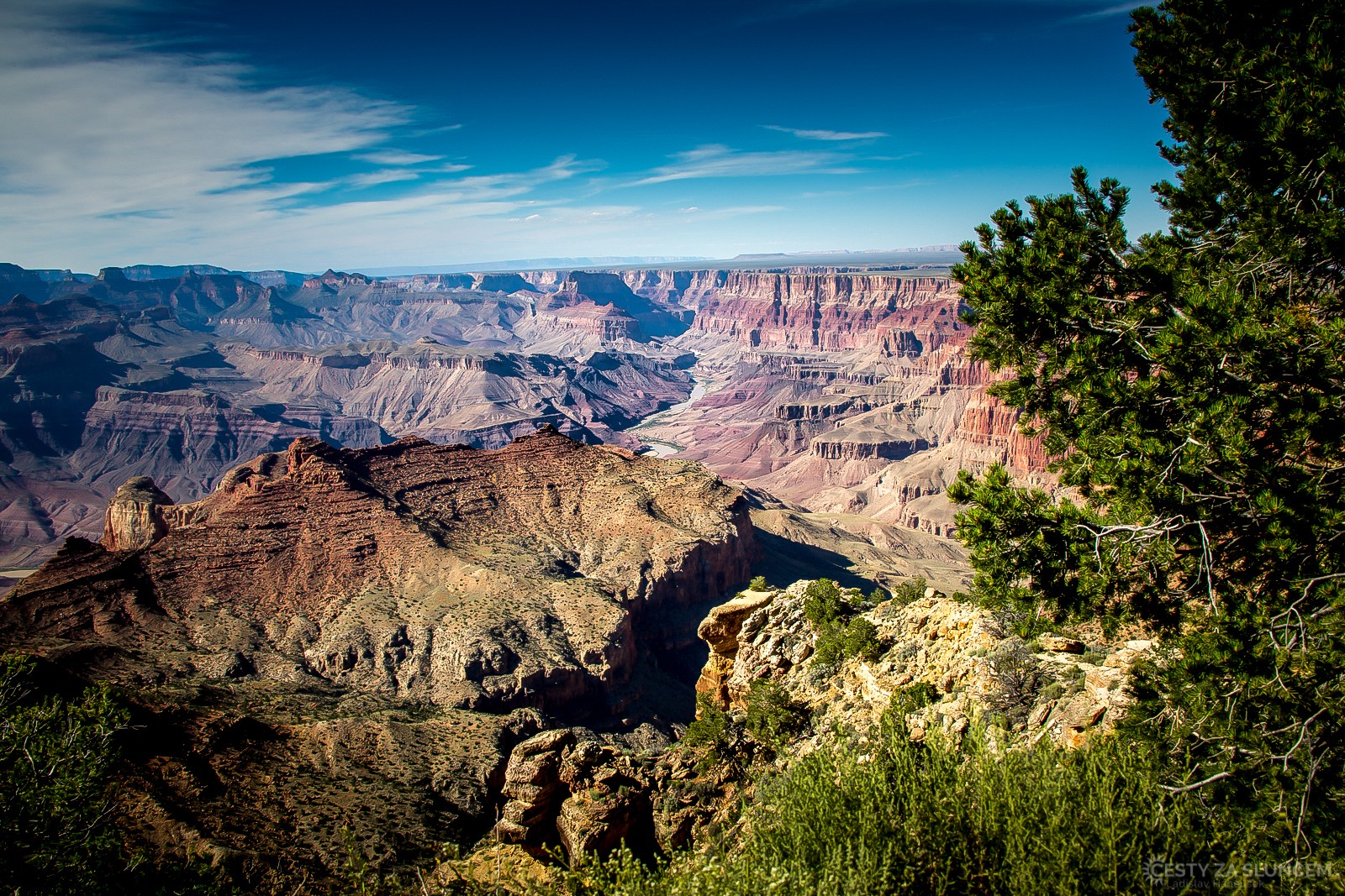 Colorado protékající oblastí pod Desert View - Ladislav Hanousek, Grand Canyon NP - South Rim