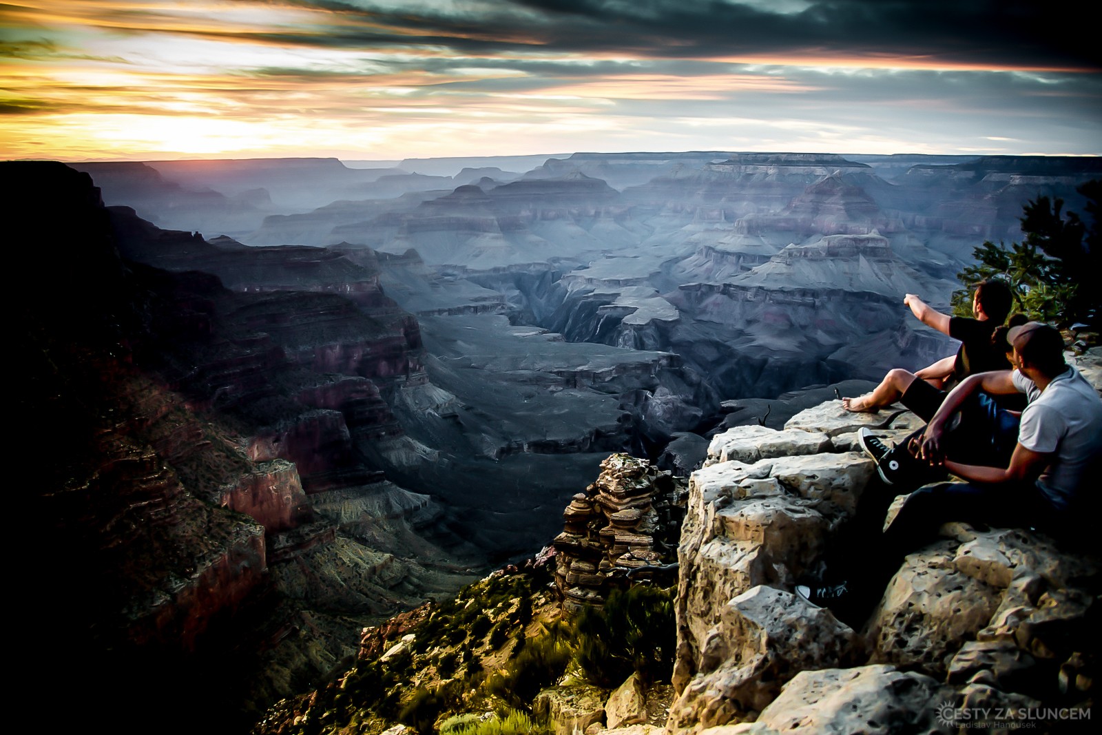 A potom i na Yaki Point nastává večer - Ladislav Hanousek, Grand Canyon NP - South Rim