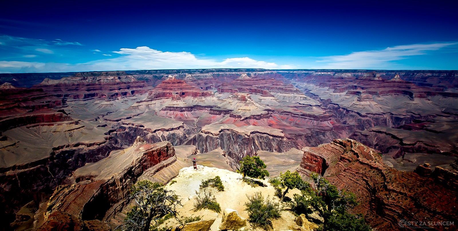 Z Powelovy vyhlídky máme panoramatický pohled na celou střední a západní oblast Grand Canyon - Ladislav Hanousek, Grand Canyon NP - South Rim