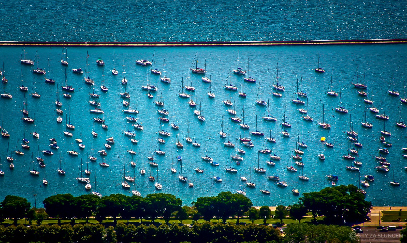Přístaviště jachet v Chicagu. - Ladislav Hanousek, Illinois