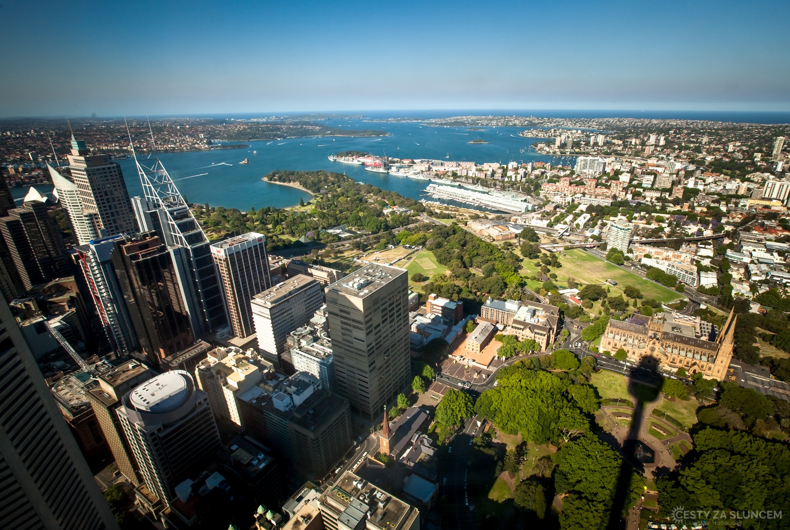 Sydney: Pohled na downtown a přístav Port Jackson ze Sydney Tower - Ladislav Hanousek, Východní Austrálie