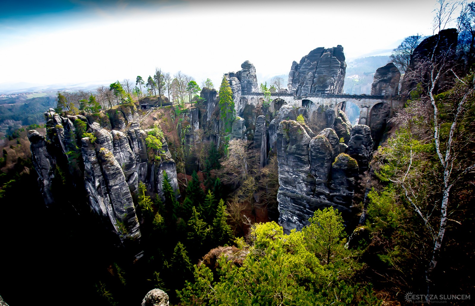 Bastei na jaře - Německo - Ladislav Hanousek, Kamenná krása