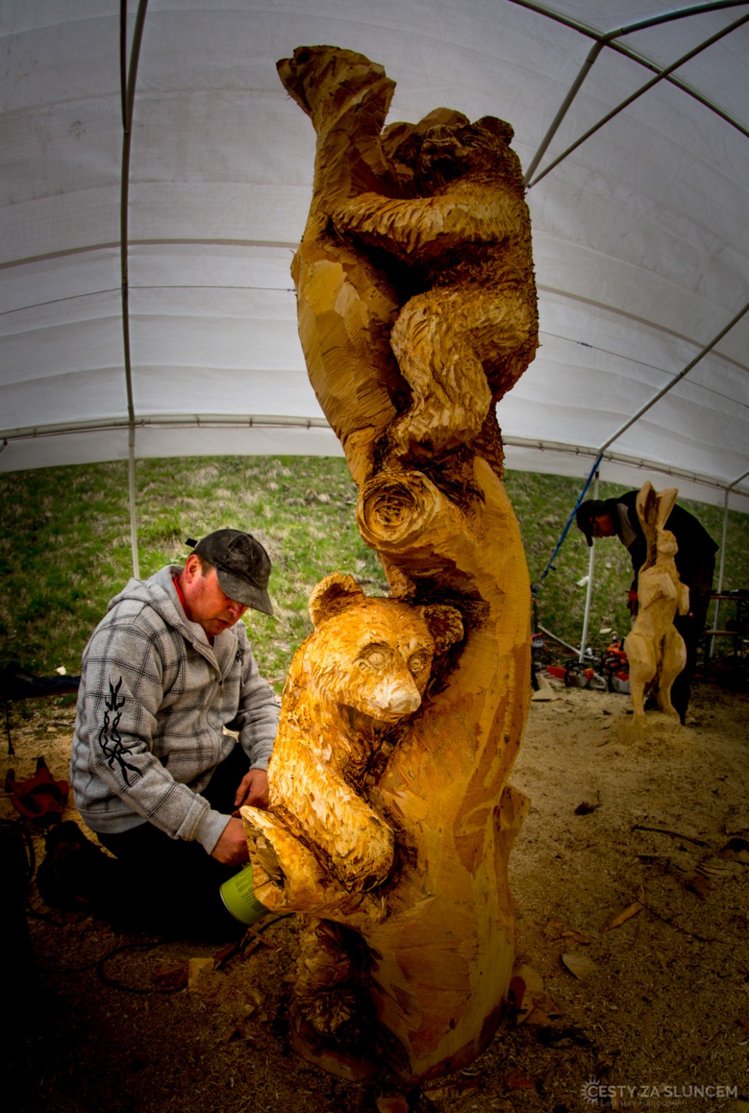 Pustevny nad Frenštátem pod Radhoštěm, 18. - 21.května 2017: : 3. ročník řezbářského sympozia "Dřevěné Pustevny" - Ladislav Hanousek, Ostatní z Čech a Moravy
