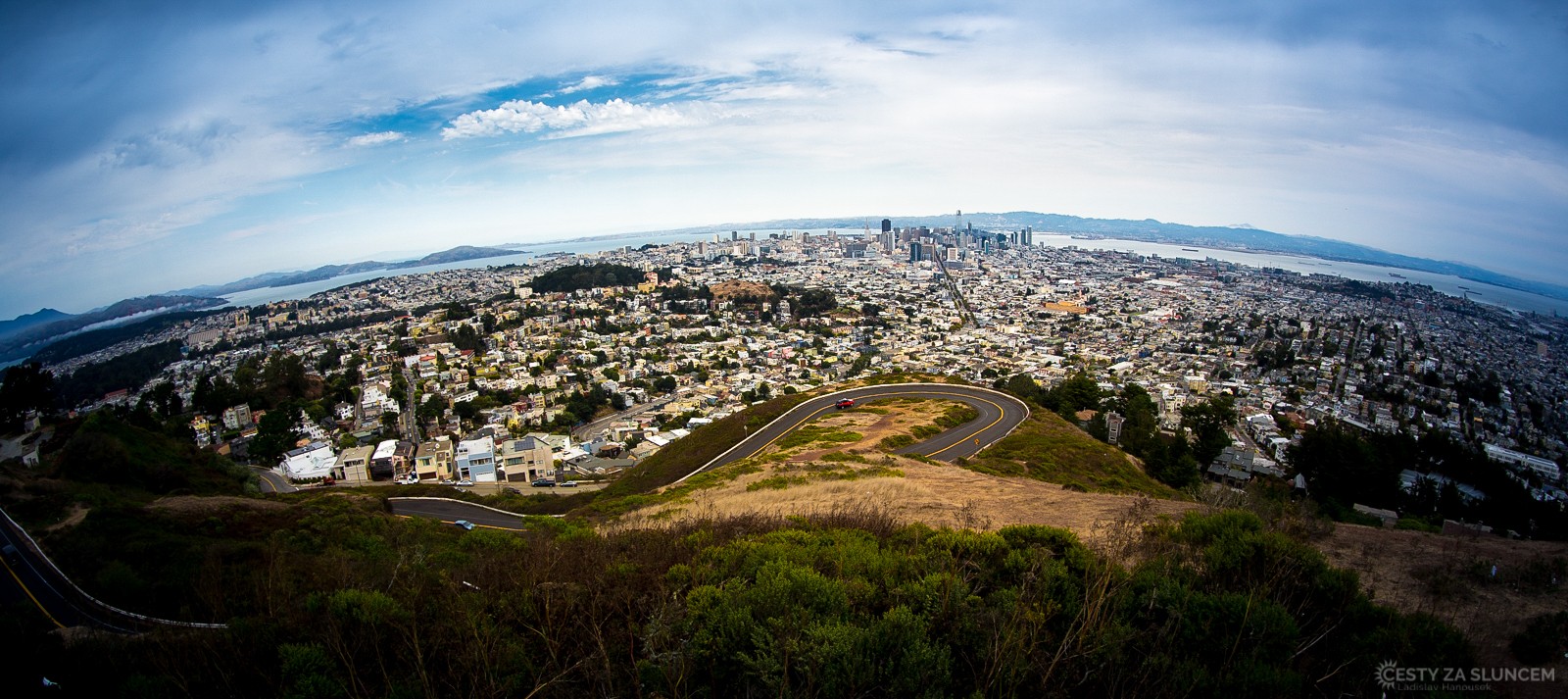 Pohled na město z kopců Twin Peaks - Ladislav Hanousek, San Francisco