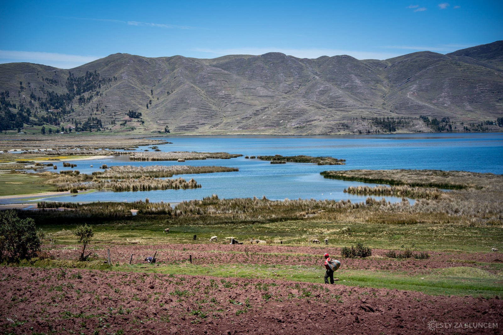 Cesta z Ollantaytambo  do Colca canyon je hornatá, po cestě je několik horských jezer. - Ladislav Hanousek, Peru