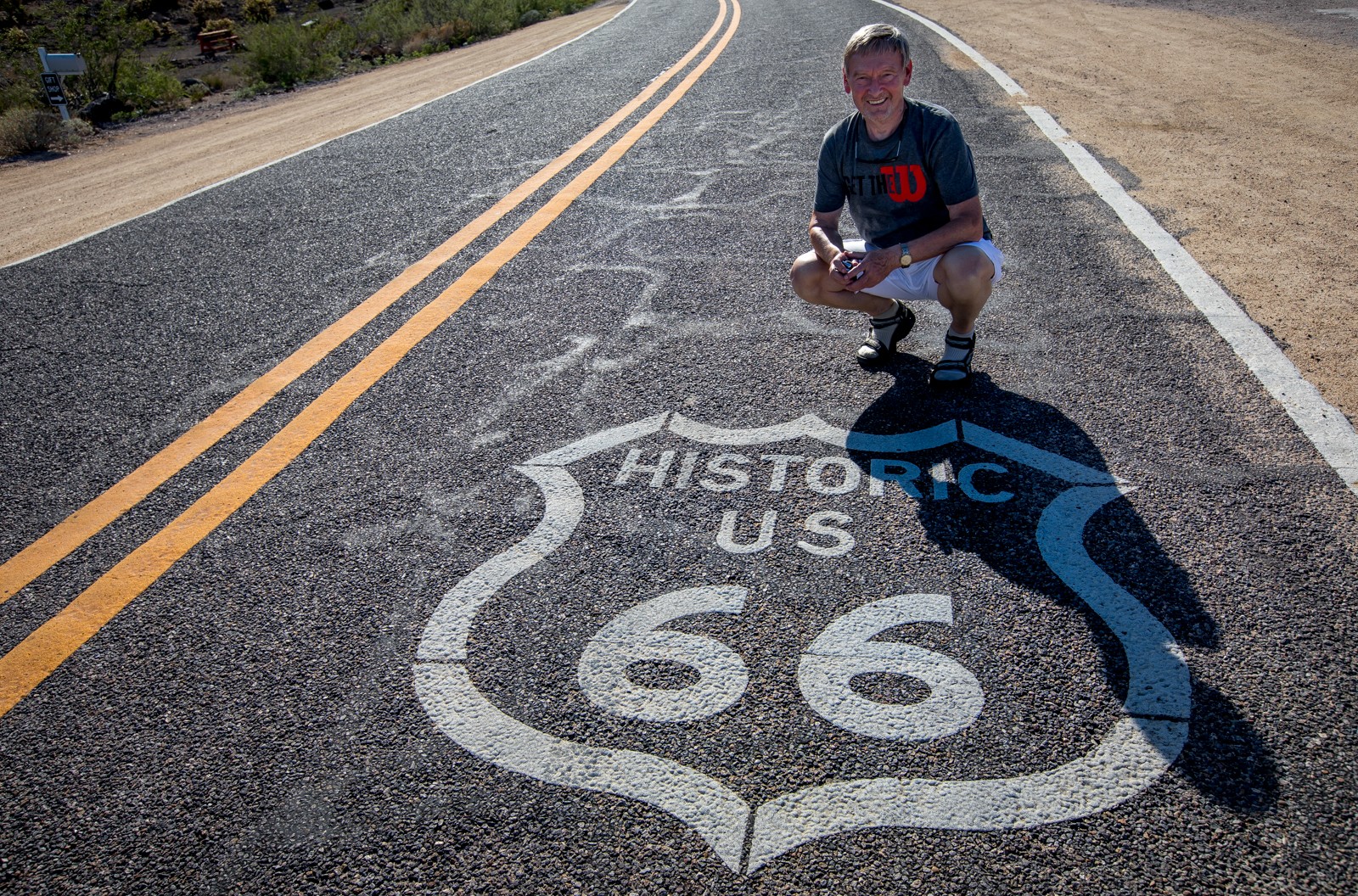 Historická Route 66 - u čerpací stanice Cool Springs u města Oatman. - Ladislav Hanousek, Las Vegas