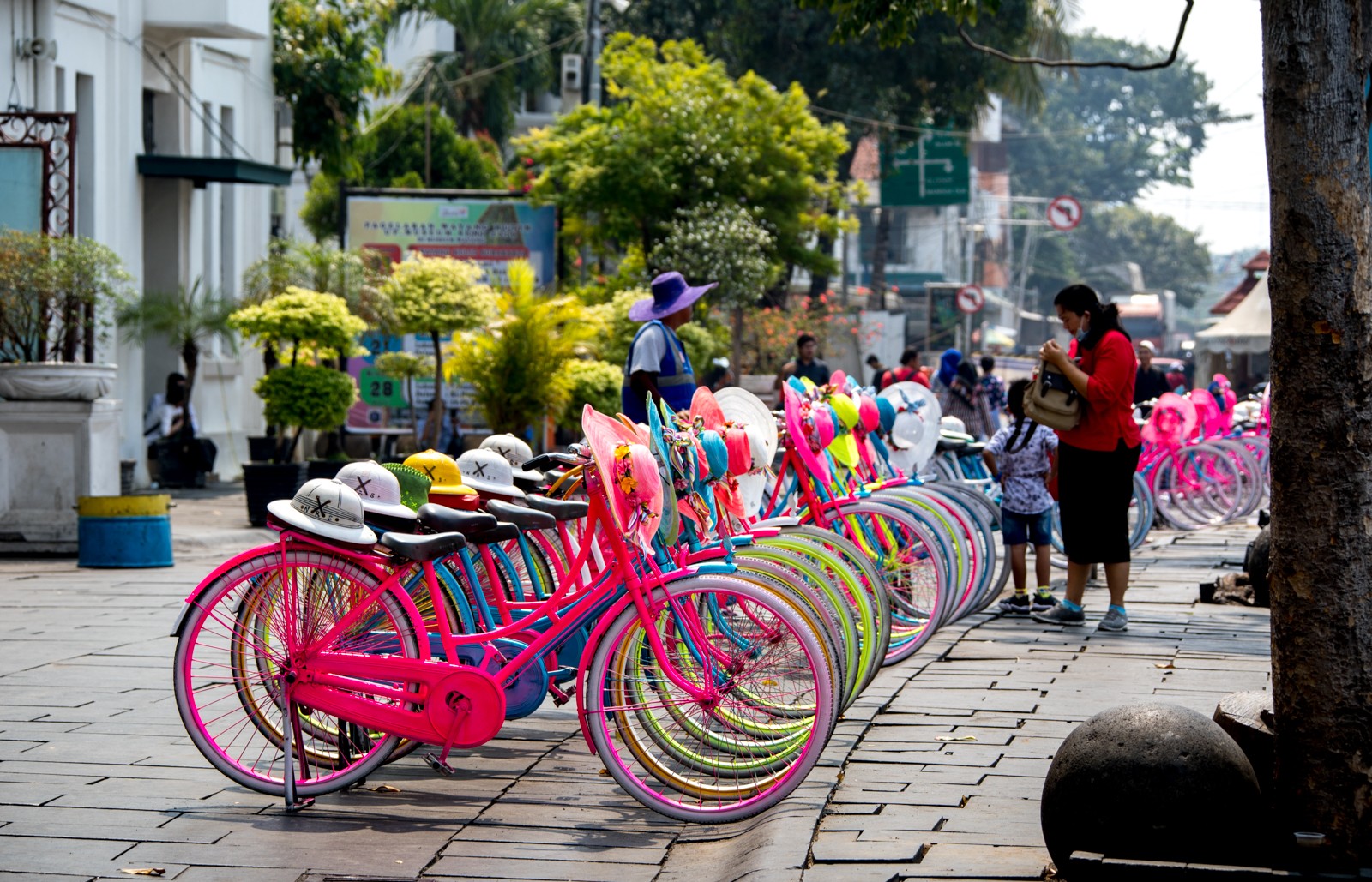 Půjčovna kol v centru Jakarty - Ladislav Hanousek, Indonésie